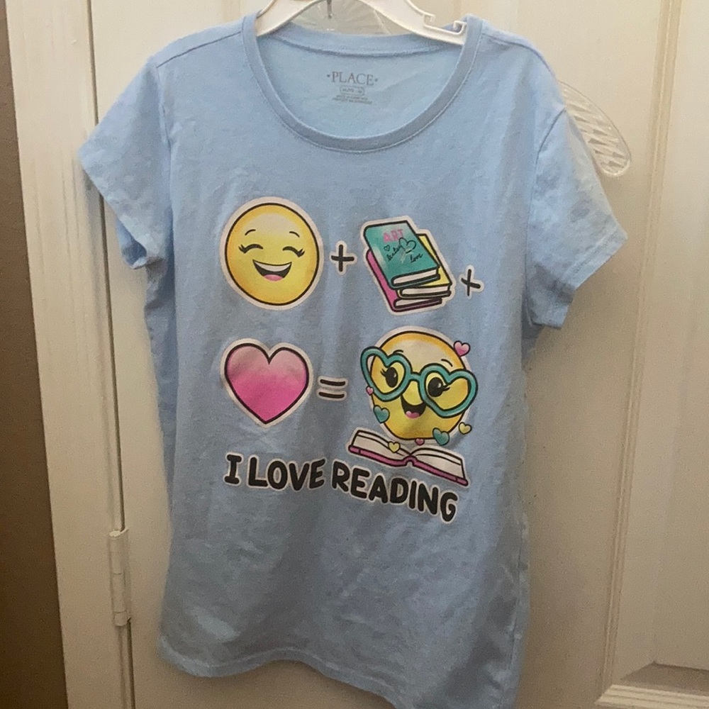 FINAL MARKDOWN Girls place I love reading tee xl